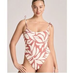 Vitamin A Terracotta Print One-Piece Swimsuit - Size M